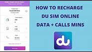 How to Recharge on DU in Dubai | How to Recharge DU Tourist Bundle | DU Monthly Data Offer