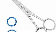 Hair Scissors, Hair Cutting Barber Scissors, Sharp Blades, Razor Edge, Stainless Steel Salon Hairdressing Sharp Scissors for Men Women -6.5" (Silver)