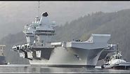 The pride of The Royal Navy Fleet - R08 HMS Queen Elizabeth arrives Glenmallan 2023