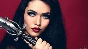 Gothic beauty look - photography behind the scenes of a dark look