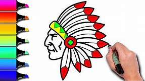 LEARN TO EASY DRAW RED INDIANS [NATIVE INDIANS] 2019 (HD)
