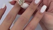 Rose Gold Light Champagne Radiant Cut Simulated Diamond Engagement Ring