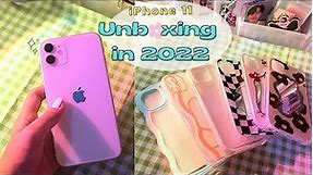 iPhone 11 Unboxing in 2022 | White | 128gb + aesthetic phone cases & accessories | snowylivs