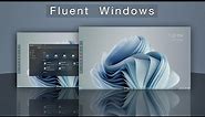 Fluent Windows | No Rainmeter | No Custom Theme | Make Windows look Awesome | Acrylic Theme.