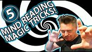 TOP 5 MIND READING Magic Trick Tutorials! (I'm going to read your mind!)