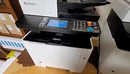 Quick demo of the color laser printer, copier, scanner, fax.