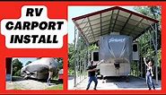 RV Carport Install - Installing a Carport For RV - Why we Upgraded to a RV Carport from our RV Cover