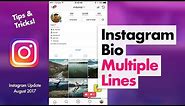 How to Edit Instagram Bio - Multiple Lines Tips & Tricks