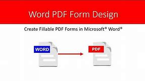 How to Create Fillable PDF Forms in Microsoft® Word® - 2021 Tutorial