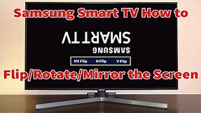 How to Flip Rotate or Mirror the Screen in Samsung Smart TV using Service Menu