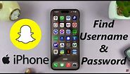 How To Find Your Snapchat Username & Password On iPhone