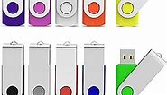 16GB USB 3.0 Flash Drive Aiibe 10 Pack USB 16GB Flash Drive USB 3.0 Thumb Drives Blank Zip Drives Flash Drives 16GB Bulk (10 Mixed Colors: Black Blue Red Green Orange White Yellow Pink Purple Silver)
