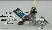 Electronic scrap art robot