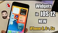 Home Screen Widgets in iphone 6, 6+, 5s || How to add widgets in IOS 12