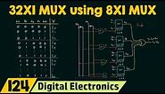 32X1 MUX using 8X1 MUX
