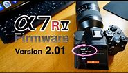 Sony A7R V Firmware Version 2.01 Update, How to Update