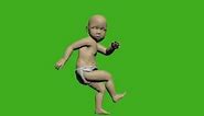 Dancing Baby Animation - Green Screen Footage