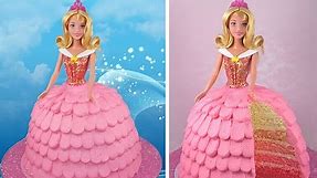 Princess Aurora Cake! How to Make a Disney Sleeping Beauty OMBRE Layer Cake!