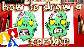 How To Draw Zombie Head For Halloween