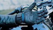 Leather Motorcycle Gloves for Men and Women | Touchscreen | Full Finger | Goatskin Leather Hard Knuckle Motorcycle Riding Gloves