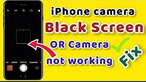iPhone camera black screen fix | iPhone Camera App is Frozen or Missing option
