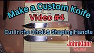 Make a Custom Knife Video #4. Creating a finger choil and finishing micarta knife handles .