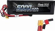 Gens ace 5000mAh 11.1V 3S 50C 3 Cell LiPo Battery Pack with XT60 and Deans Plug (Updated) for Traxxas RC Cars Slash vxl Slash 4x4 vxl E-maxx Brushless Axial e-revo Brushless and Spartan Models