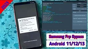 Samsung Frp Bypass 2023 | Pailklm: Error Code Unknow 701, Status Fail One Click | All Device