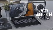 MSI Modern 14 Review 2021! - The Best $650 Ultrabook!