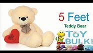 ToYBULK Giant 5 Feet Cream Teddy Bear Unboxing | Adorable Plush Surprise!