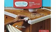 Toddleroo by North States Foam Protector Set | Includes 12 ft. Foam Edging roll and 4 Foam Corner Protectors | No Tools Required | Baby proofing with Confidence (5 Piece Set, White)