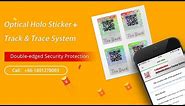 Security QR Code Hologram Stickers with Track and Trace