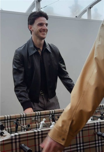Declan Rice midfield moment in Burberry jacket
