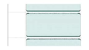Computer Check Paper - Blank Personal Wallet Checks 3 on a Page - Compatible with Versa Check, QuickBooks, Quicken, and Any Laser Printer (50 Sheets / 150 Checks, Green Diamond)