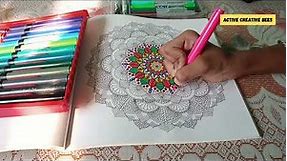 How to Color Mandala Coloring Book Step by Step / Mandala Coloring Tutorial #mandalaart