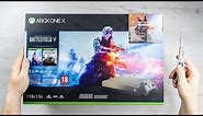 Xbox ONE X - Gold Rush Special Edition BATTLEFIELD V Bundle - CONSOLE UNBOXING + GAMEPLAY