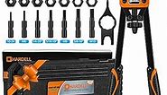 HARDELL Rivet Nuts Tool, 14" Hand Rivet Tool Kits with 100Pcs Rivet Nuts and 7 Metric & Inch Mandrels M6 M8 M10, 1/4-20, 5/16-18, 3/8-16, 10-24 and Rugged Carrying Case
