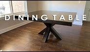 Making a Square Alder Dining Table With Intersecting "X" Base.