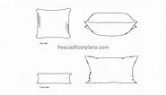 Throw Pillows - Free CAD Drawings