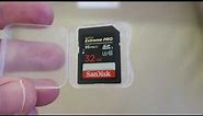 SanDisk Extreme PRO 32 GB SDHC UHS-I Memory Card Unboxing
