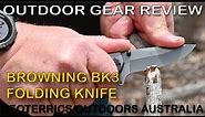 Browning BK3 Tac Folding Knife from WISH review by Ralph Schwarz - Geoterrics Outdoors Australia