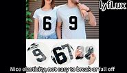 198 Pieces 8 Inch 0-9 Iron On Numbers Transfers and 2 Inch A-Z Iron On Letters Patches Set for Jersey Football Baseball T-Shirts Team Name(Black)