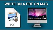 How to write on or type in a PDF on Mac