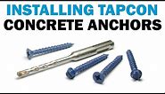 How to Install Tapcon Masonry Concrete Screws | Fasteners 101