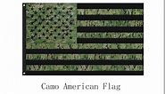KEMNOLE Camo American Flag, 3x5 ft Nylon Camouflage USA Flag with Embroidered Stars, Sewn Stripes, Brass Grommets, US Army Flag for Outdoor Indoor