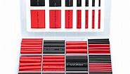 Wirefy Heat Shrink Tubing Kit - 3:1 Ratio Adhesive Lined, a resistant Shrink Wrap - Automotive Industrial Heat-Shrink Tubing - Black, Red - 200 PCS