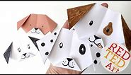 Easy Origami Dog & Puppy (Emoji Puppy Paper Craft)
