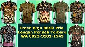 Trend Baju Batik Pria Lengan Pendek Terbaru 2019