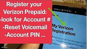 How to register Verizon Prepaid Account on my Verizon app