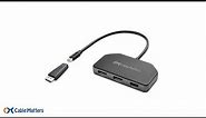 Cable Matters Triple 4K Mini DisplayPort Hub with DisplayPort and HDMI, DisplayPort 1.4 and DSC1.2